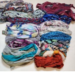 Scarf & Convertible Wrap Lot – 17 Pieces Mixed Prints & Styles